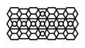 Repeating Honeycomb Hexagonal Pattern, vector design Generative AI Royalty Free Stock Photo