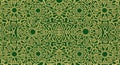 Repeating Islamic Geometric Pattern With Complex Star Designs In Gold And Green arabesque Royalty Free Stock Photo