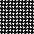 Repeating monochrome swirling star pattern