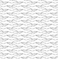 Repeating ornament gray dotted wavy lines horizontal on white Royalty Free Stock Photo