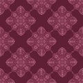 Ornamental seamless pattern design. Diamond repeating tiles purple violet Royalty Free Stock Photo