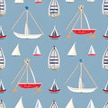 Seafaring Stripes Seamless pattern, Generative AI Royalty Free Stock Photo