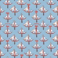 Seafaring Stripes Seamless pattern, Generative AI Royalty Free Stock Photo