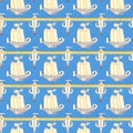 Seafaring Stripes Seamless pattern, Generative AI Royalty Free Stock Photo