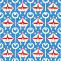 Seafaring Stripes Seamless pattern, Generative AI Royalty Free Stock Photo