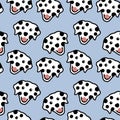 Dalmatian Dog Faces Pattern Royalty Free Stock Photo