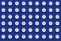 Repeating pattern with clocks on a blue background. Blue Monday Concept, the most depressed day of the year. Broken promises to Royalty Free Stock Photo