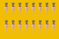 Repeating pattern of crisp white parsnips