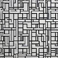 A repeating pattern of interlocking squares in black and white3, Generative AI Royalty Free Stock Photo