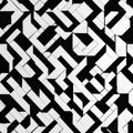 A repeating pattern of interlocking squares in black and white5, Generative AI Royalty Free Stock Photo