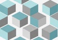 Repeating pattern of isometric cubes in Royalty Free Stock Photo