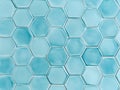 Seamless Blue Hexagonal Tiles Texture Geometric. Royalty Free Stock Photo
