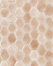 Seamless Hexagonal Pattern Background - Beige. Royalty Free Stock Photo