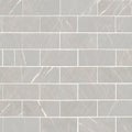 Seamless grey marble subway tile pattern with subtle white veining for modern interiors Royalty Free Stock Photo