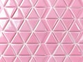 Glossy Pink Triangular Tiles Pattern Background. Royalty Free Stock Photo