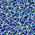 A repeating pattern of overlapping triangles in shades of green and blue, resembling a leaf5, Generative AI Royalty Free Stock Photo