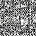 A repeating pattern of squares and circles in shades of silver and gold1, Generative AI Royalty Free Stock Photo