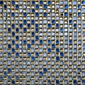 A repeating pattern of squares and circles in shades of silver and gold5, Generative AI Royalty Free Stock Photo