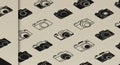 Vintage camera pattern design Royalty Free Stock Photo