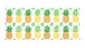 Repeating Pineapple Pattern, Sweet Tropical Fruit Design, vector design Generative AI Royalty Free Stock Photo