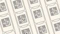 Repeating QR code pattern, digital data motif, vector design Generative AI Royalty Free Stock Photo