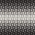 Repeating Rectangle Halftone. Modern Geometric Lattice Texture. Vector Seamless Monochrome Pattern Royalty Free Stock Photo