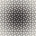 Repeating Rectangle Halftone. Modern Geometric Lattice Texture. Vector Seamless Monochrome Pattern