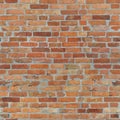 Repeating seamless background of an old brick wall Royalty Free Stock Photo