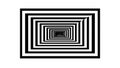 Repeating Square Tunnel Abstract Pattern, vector design Generative AI Royalty Free Stock Photo