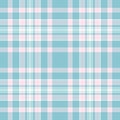 Repeating texture check seamless, striped pattern plaid background. British vector tartan fabric textile in light and cyan colors Royalty Free Stock Photo
