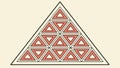 Repeating Triangle Pattern, Abstract Geometric Background, vector design Generative AI Royalty Free Stock Photo