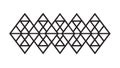 Repeating Triangular Chain Geometric Border, vector design Generative AI Royalty Free Stock Photo