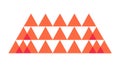 Repeating triangular pattern, geometric design, abstract background, modern vector design Generative AI Royalty Free Stock Photo