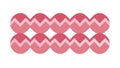 Repeating Wavy Pink and Red Pattern, Soft Organic Design, vector design Generative AI Royalty Free Stock Photo