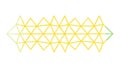 Repeating Yellow Triangle Geometric Wave Pattern, vector design Generative AI Royalty Free Stock Photo
