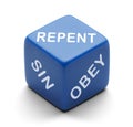 Repent Dice Royalty Free Stock Photo