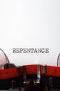 Repentance concept view