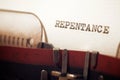 Repentance concept view Royalty Free Stock Photo