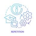 Repetition blue gradient concept icon Royalty Free Stock Photo