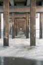 Repetition of the pilons, under a pier with long exposures