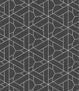 Repetitive Elegant Vector Triangular, Grid Pattern. Seamless White Graphic Diagonal Lattice Texture. Continuous Ornament Geo,