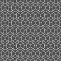 Repetitive Fashion Graphic Poly, Array Texture. Repeat Minimal Vector Technology Repetition Pattern. Continuous Black Hex, Tile