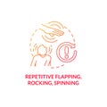 Repetitive flapping, rocking, spinning concept icon