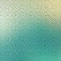 Repetitive geometric vector curvy waves pattern texture on blurred background