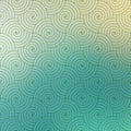 Repetitive geometric vector curvy waves pattern texture on blurred background