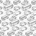 Repetitive pattern with transport cars