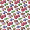 Repetitive pattern with transport cars