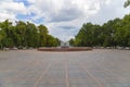 Repinskiy fountain in Bolotnaya square, center of Moscow near the Kremlin, Russia Royalty Free Stock Photo