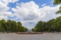 Repinskiy fountain in Bolotnaya square, center of Moscow near the Kremlin, Russia Royalty Free Stock Photo