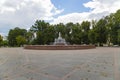 Repinskiy fountain in Bolotnaya square, center of Moscow near the Kremlin, Russia Royalty Free Stock Photo